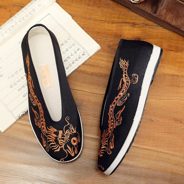 Chinese Slip Ons Shoes Traditional Old Beijing Shoes Kung Fu Tai Chi Cloth Shoes Unisex