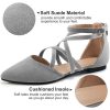 Womens Ballet Flats for Wedding : Black 8 Comfortable Dress Work Flat - Ladies Dressy Zipper Walking Shoes