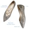 Flats Shoes Women Rhinestone Pointed Head Ballet Flats Comfortable Soft Memory Foam Insole Flat Shoes for Women Comfortable