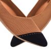 Women's Flat Shoes Black Pointed Toe Dress Shoes Knit Slip On Shoes Comfortable Walking Shoes for Woman Lightweight